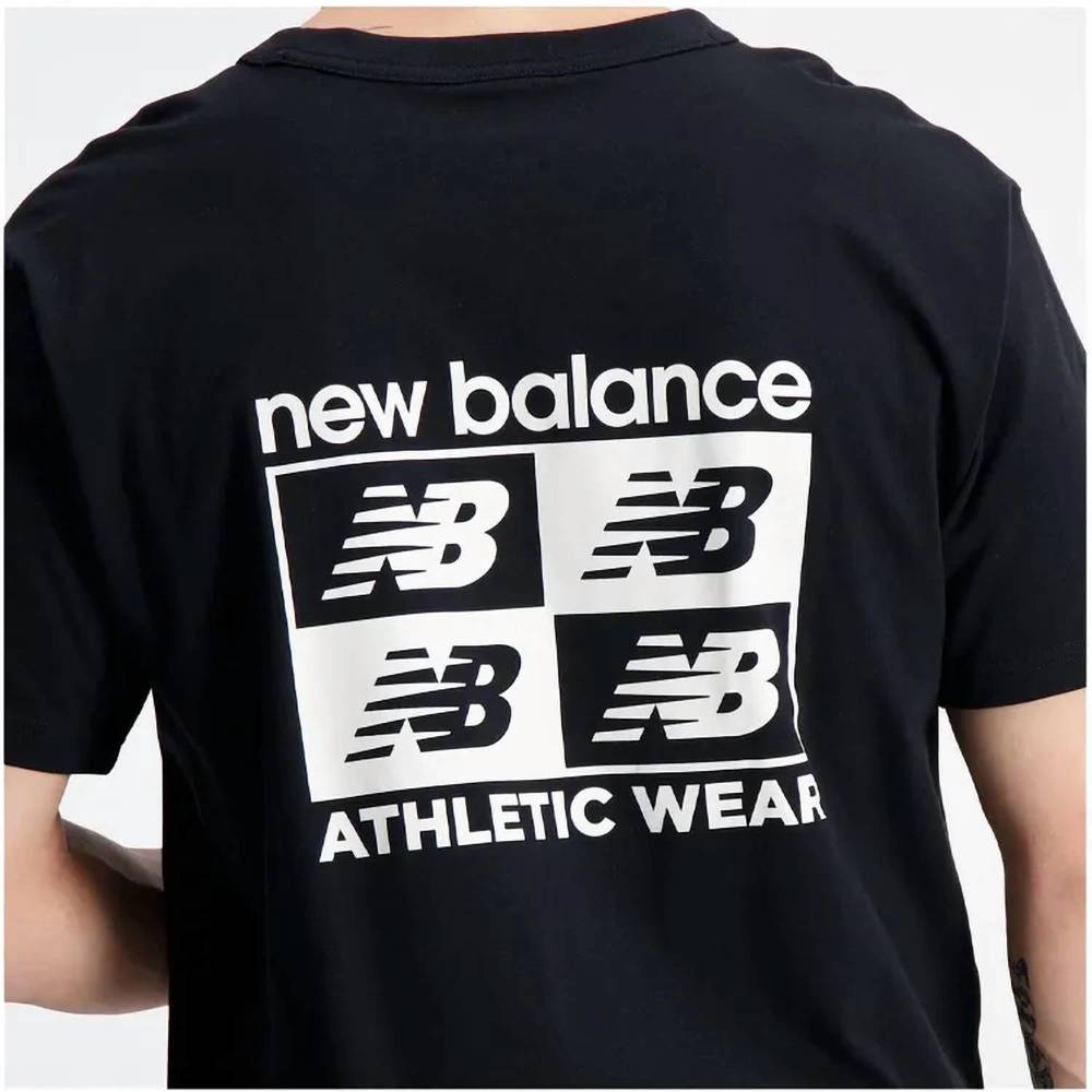 NEW NEW BALANCE men's nb essentials graphic t-shirt in black - Picture 1 of 2